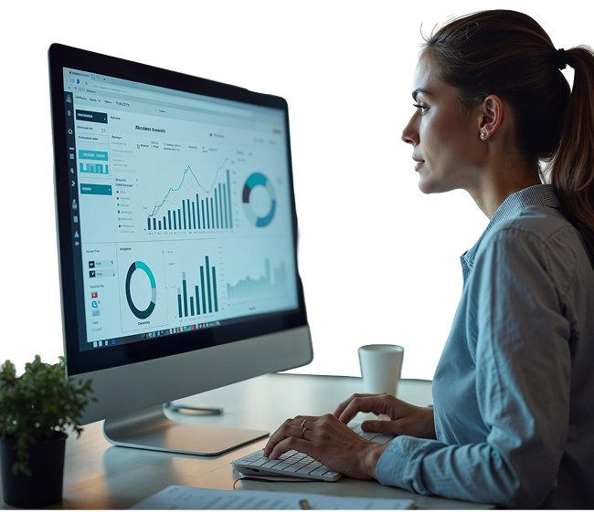 Tech professional smiling with tablet