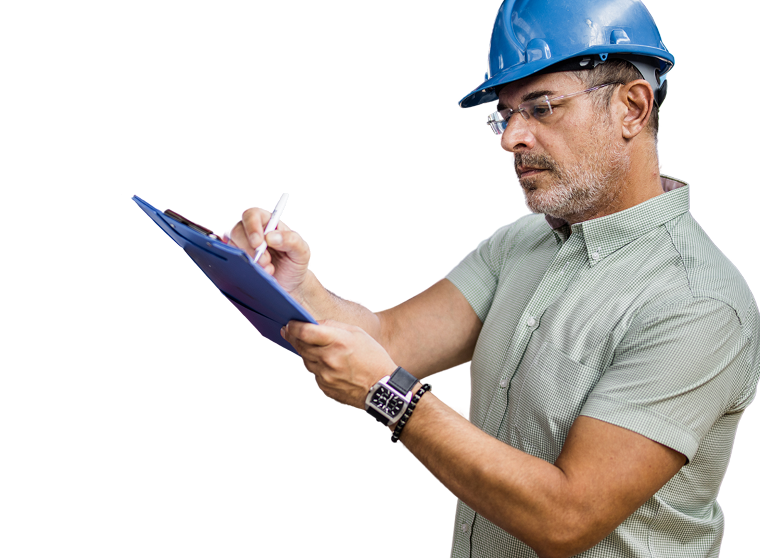 Tech professional smiling with tablet